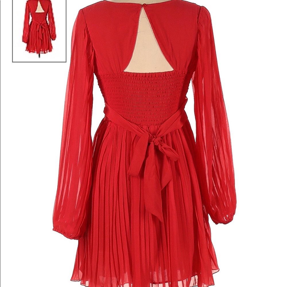 Jessica Simpson Red Long Sleeve Dress